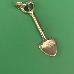 .925 Shovel Sterling Silver Jewelry Charm #garden #shovel